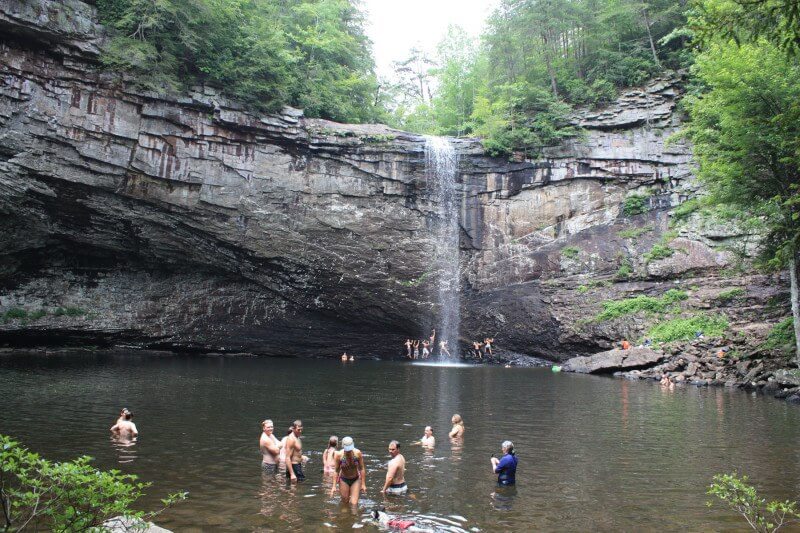 8 Hikes with Waterfalls Near Nashville, TN: Fun and open Foster Falls waterfall for family, friends, and pets!