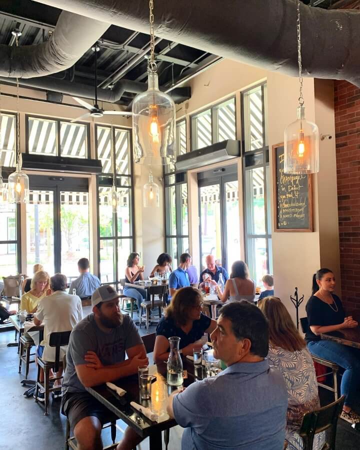 People eating brunch at littleSpoon eatery in Charlotte NC