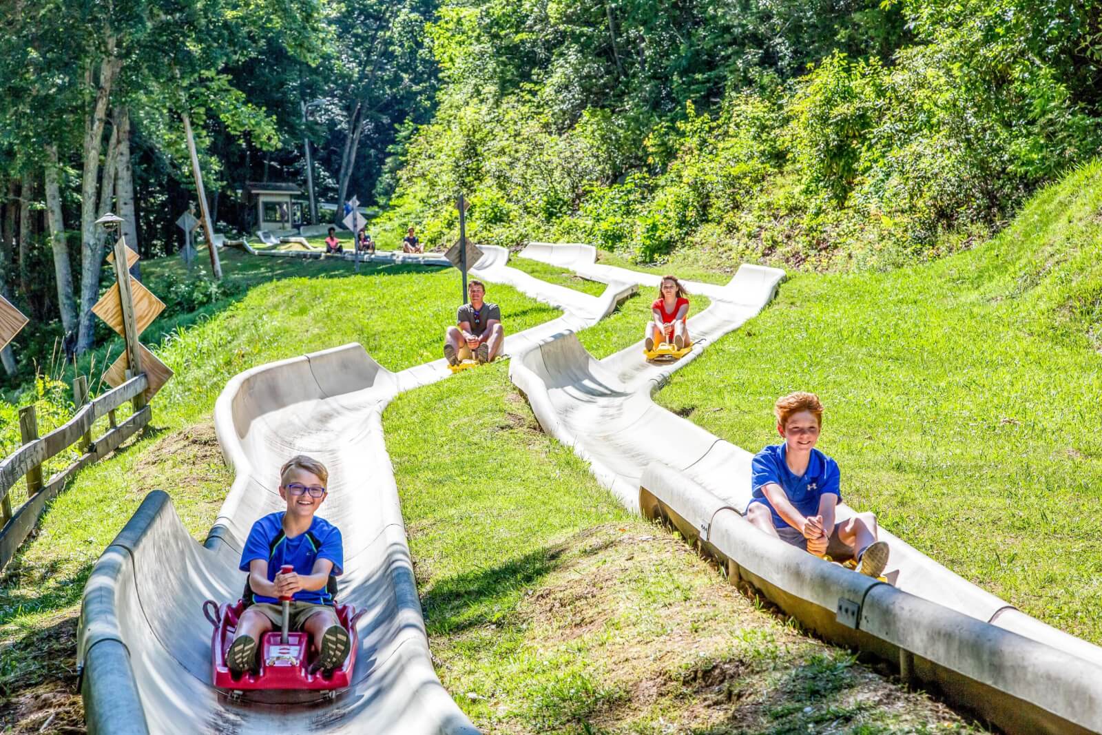 Two tracks at Alpine Slide at Ober Gatlinburg