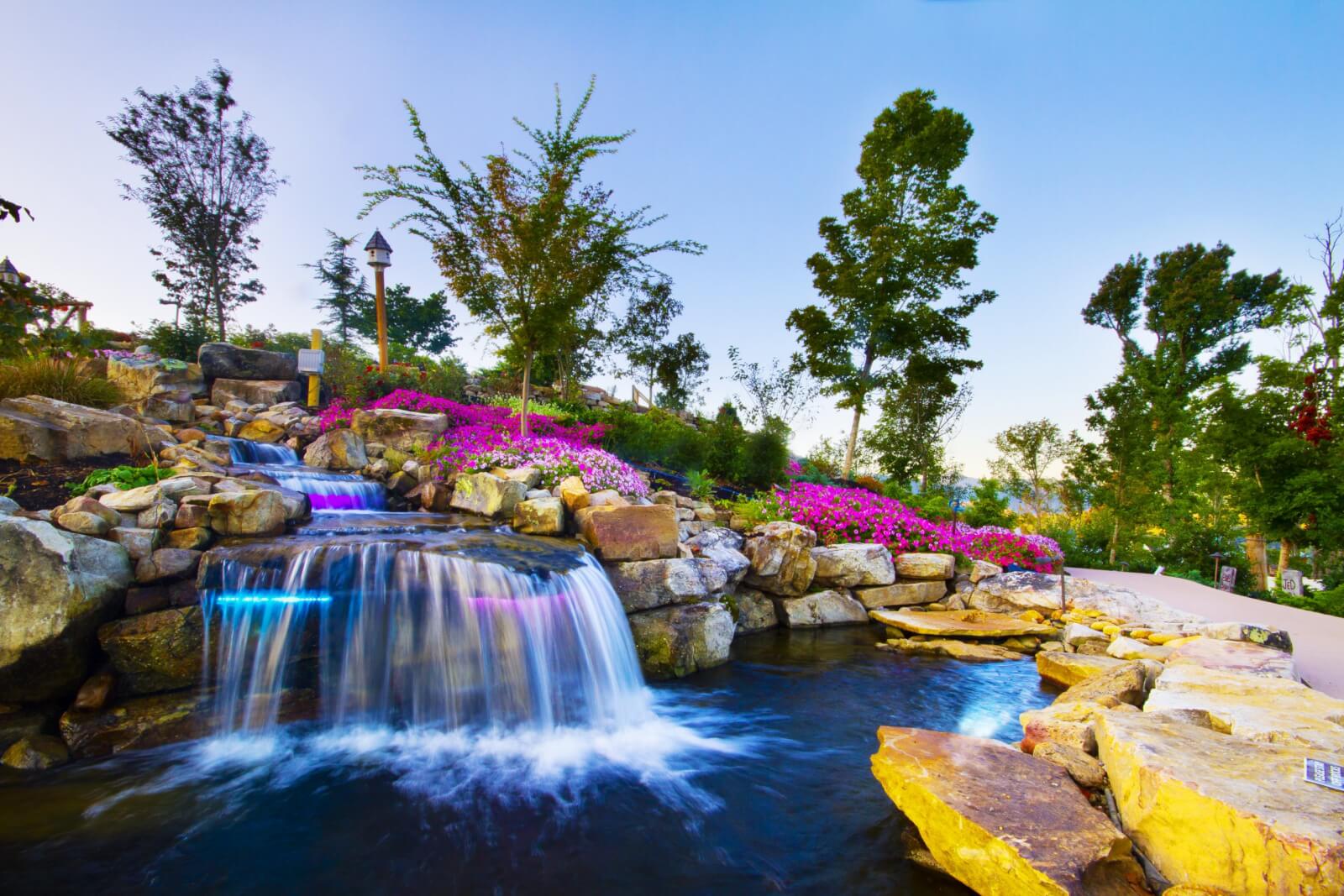 Vista Gardens waterfall at Anakeesta