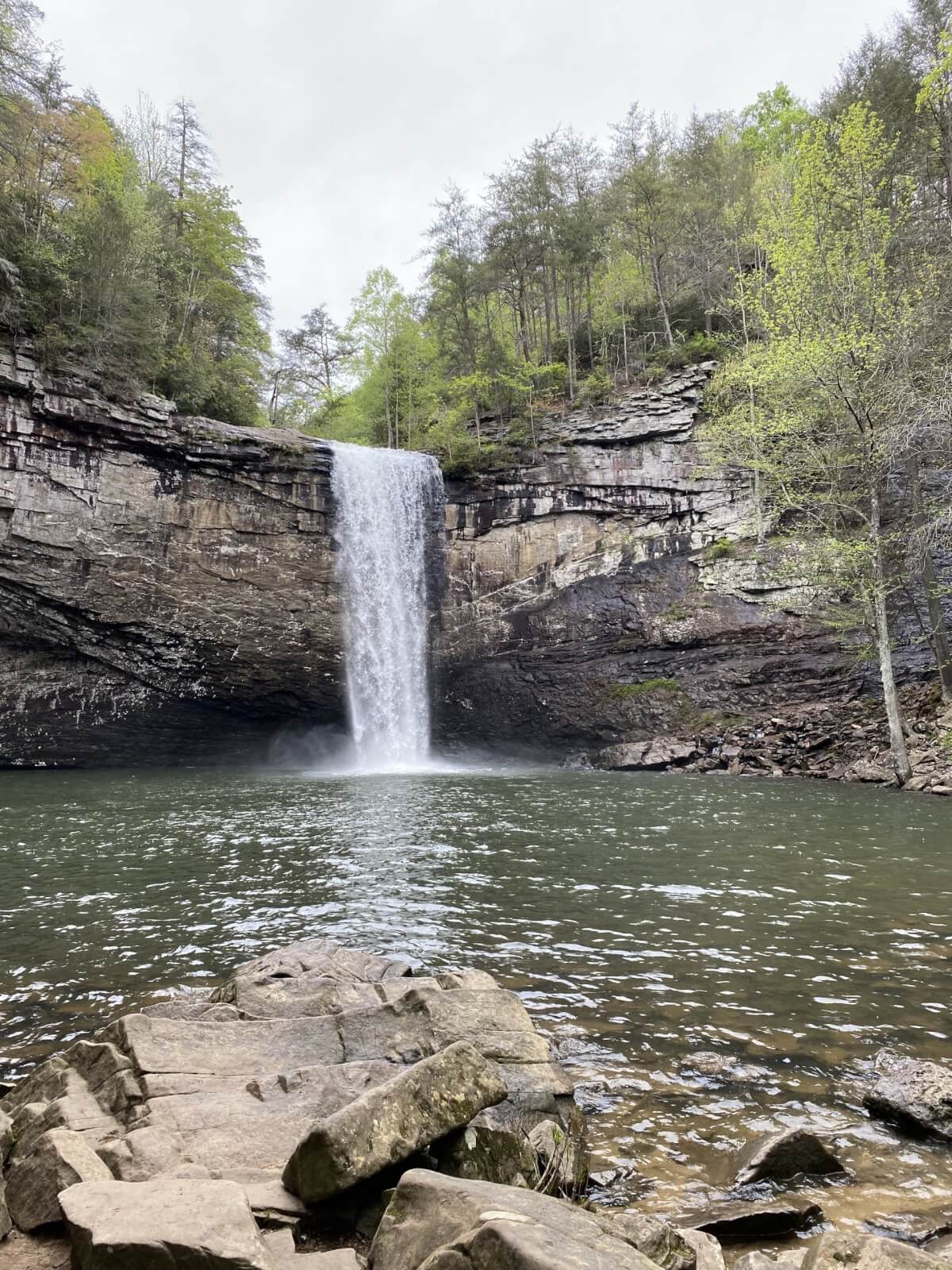 View of the base of Foster Falls.